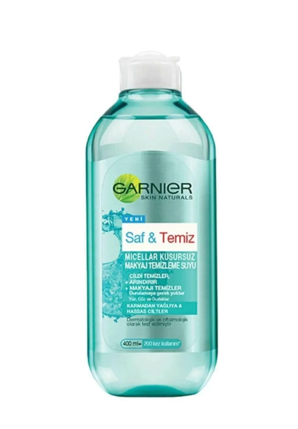 محلول  آرایش پاک کن میسلار واتر گارنیر مدل saf & temiz پوست چرب | Garnier