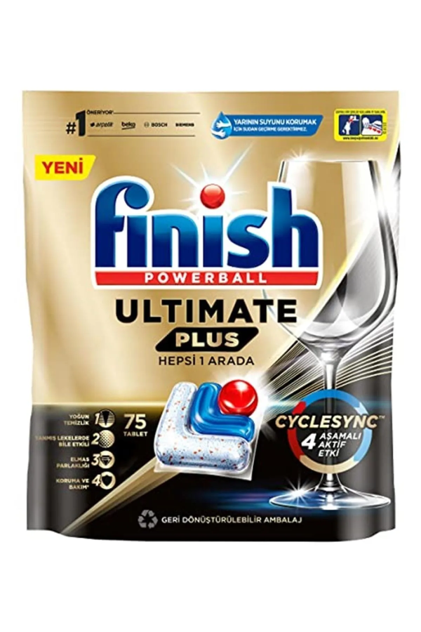قرص ماشین ظرفشویی فینیش مدل Ultimate PLUS (التیمیت پلاس) 75 عددی | finish
