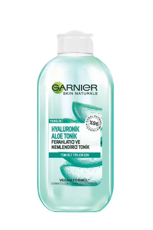 تونر هیالورونیک آلوئه‌ ورا گارنیر انواع پوست و پوستهای حساس مدل  Hyaluronic Aloe حجم 200 میل | Garnier